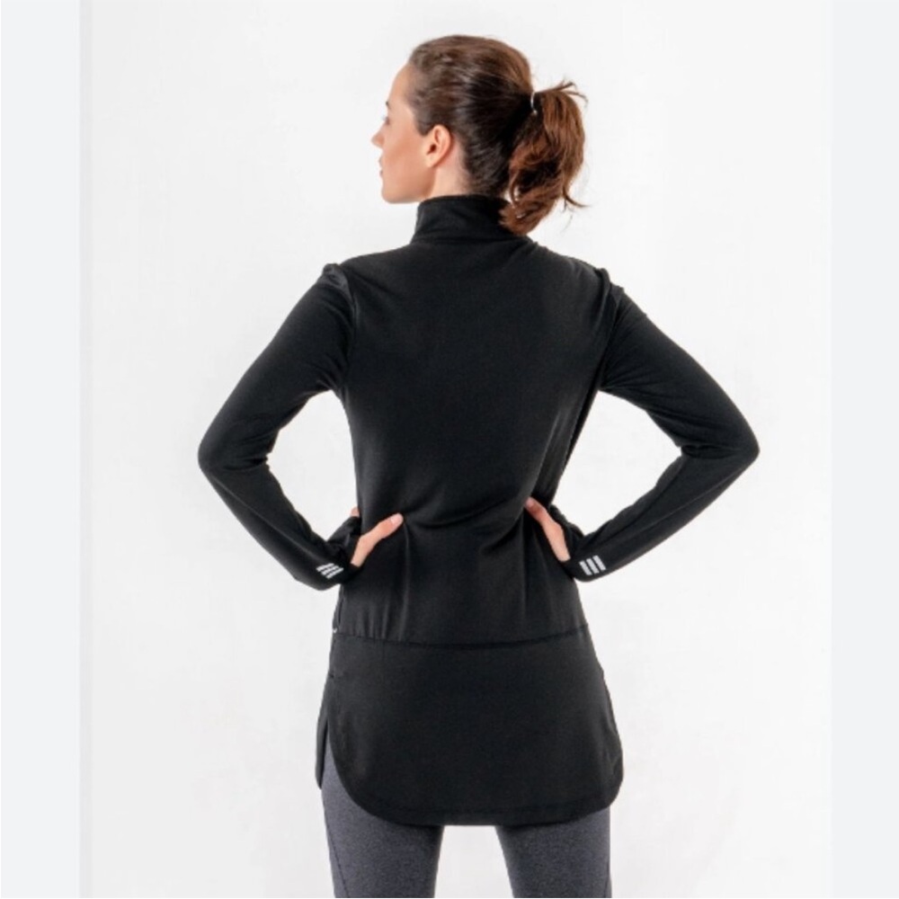 Veil Garments - Modest Activewear Spark Half-Zip Tunic - Black - Size Large - Picture 2 of 7
